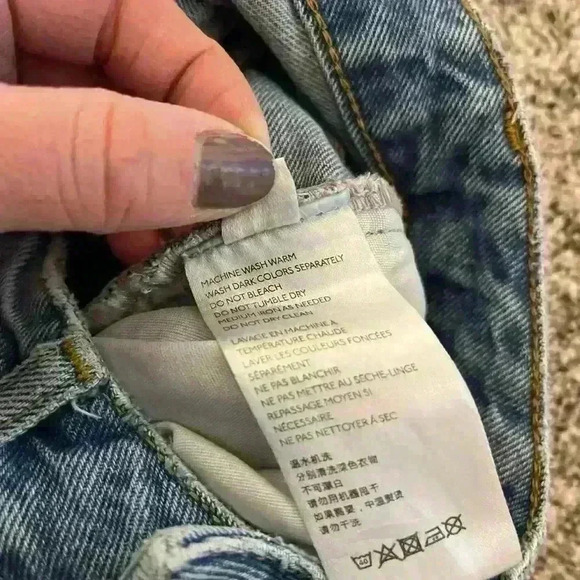 BDG Urban Outfitters Jeans Women’s 26 Light Wash Denim High Rise Raw Hem - Picture 7 of 10